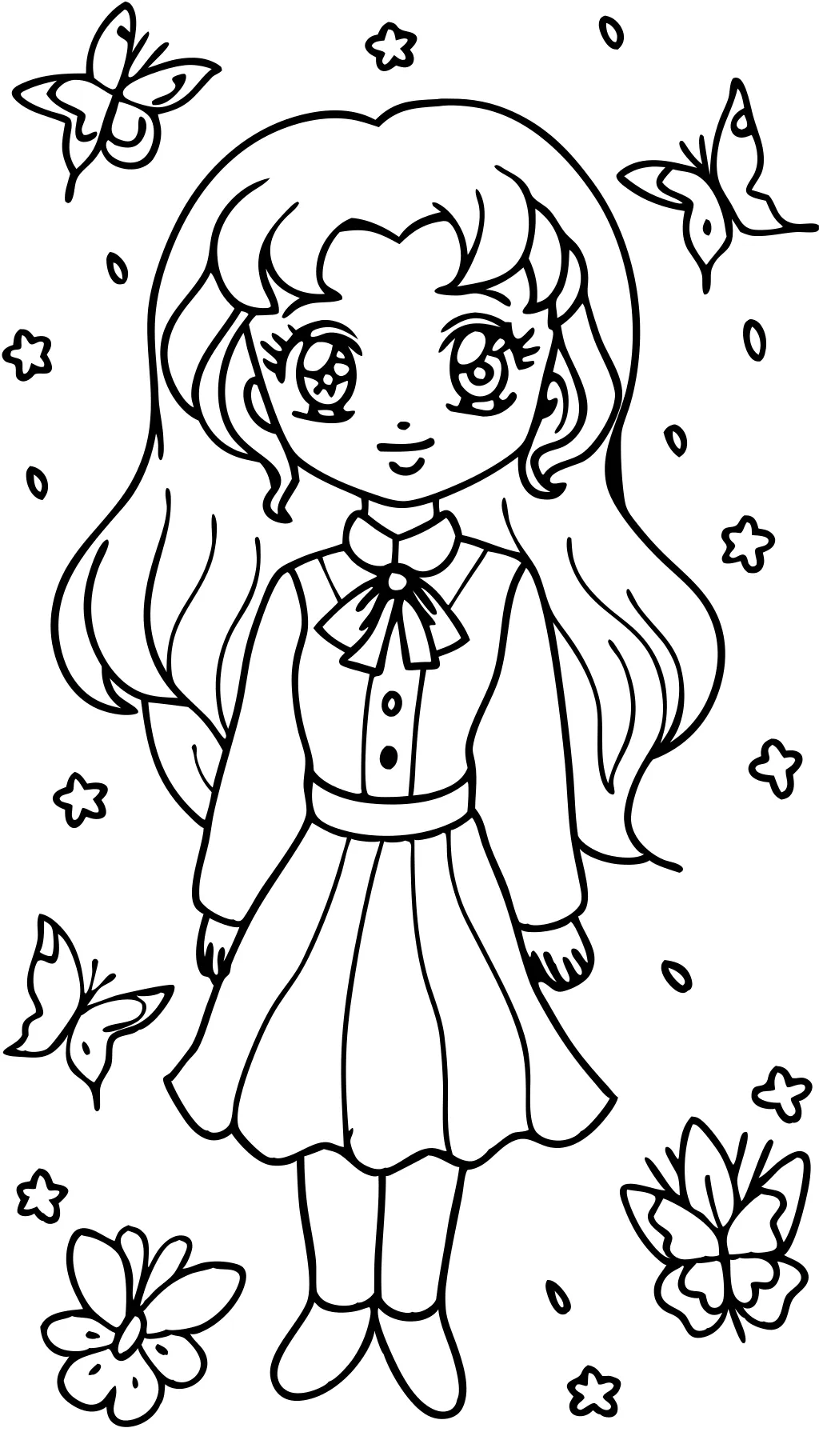 anime coloring pages girl